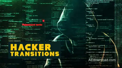 Hacker Transitions | After Effects Elements template preview