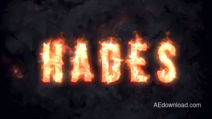 Hades - Animated Fire Typeface Titles template preview