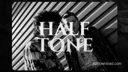 Halftone Effect Elements template preview