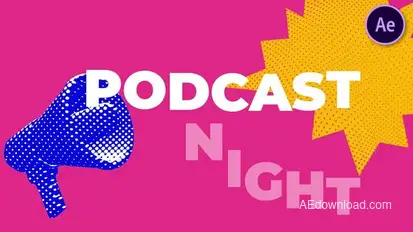 Halftone Intro For Podcast Show Openers template preview