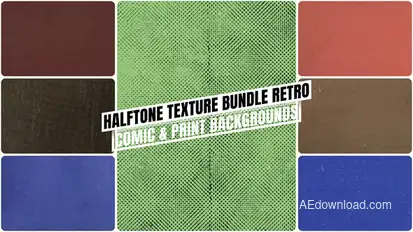 Halftone Texture Bundle Retro – Comic & Print Backgrounds Elements template preview