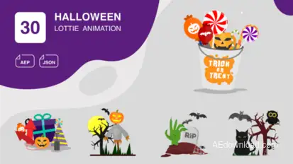 Halloween Animation | After Effects Elements template preview