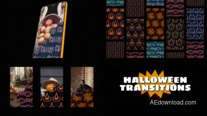 Halloween Brush Transitions Elements template preview