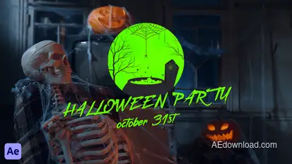 Halloween Card Logo Stings template preview