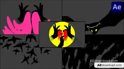 Halloween Cartoon Transitions Pack for After Effects Elements template preview