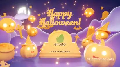 Halloween Countdown Logo Reveal Logo Stings template preview