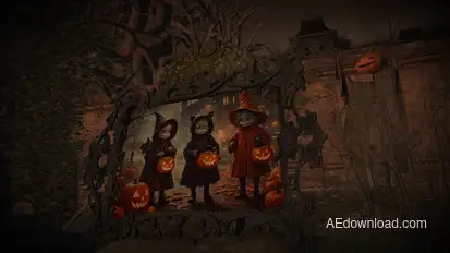 Halloween Creepy Slideshow Video Displays template preview