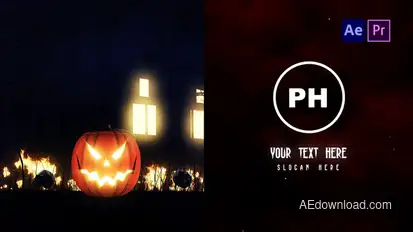 Halloween Dark Logo Reveal Logo Stings template preview