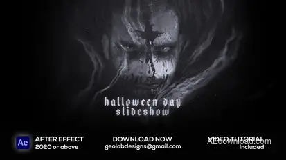 Halloween Day Slideshow Openers template preview