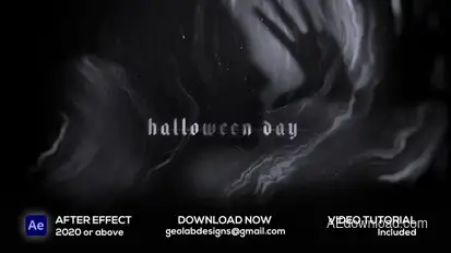 Halloween Day Titles Video Displays template preview