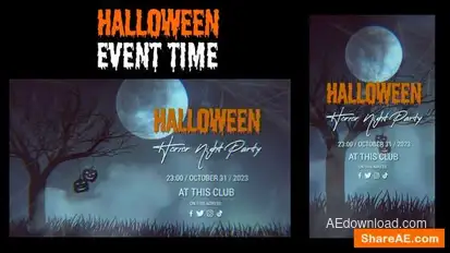Halloween Event time Openers template preview
