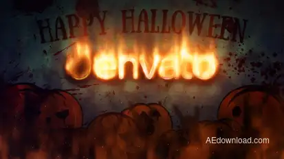 Halloween Fire Logo Logo Stings template preview