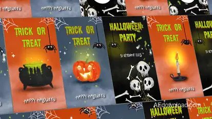 Halloween Funky Stories Video Displays template preview
