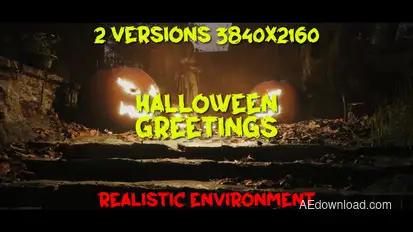 Halloween Greetings Video Displays template preview