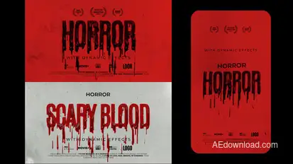 Blood Title Titles template preview
