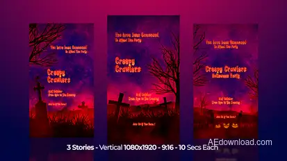 Halloween Instagram Stories Openers template preview