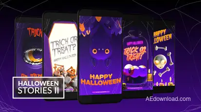 Halloween Instagram Stories II Titles template preview