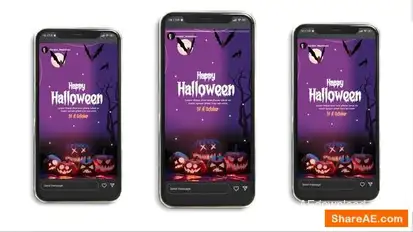 Halloween Instagram Story Openers template preview