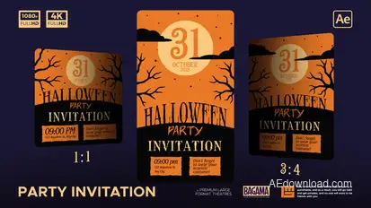 Halloween Invitation Openers template preview