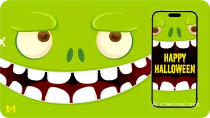 Halloween Monster Logo Stings template preview