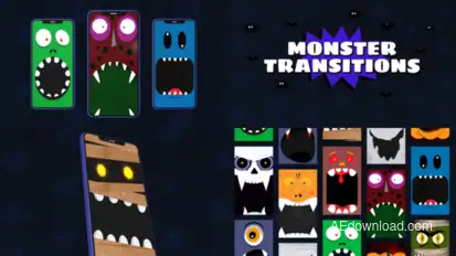 Halloween Monster Transitions Elements template preview