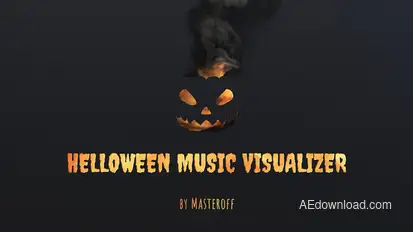 Halloween Music Visualizer Elements template preview