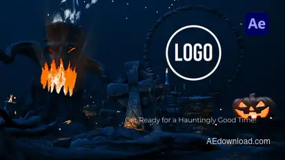 Halloween Night Logo Unveil Logo Stings template preview