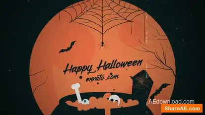 Halloween Opener Logo Stings template preview