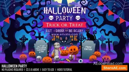 Halloween Party Openers template preview