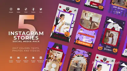 Halloween Party Instagram Vertical Stories Video Displays template preview