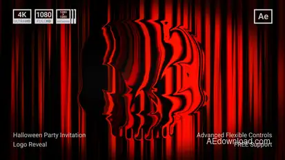 Halloween Party Invitation Logo Stings template preview