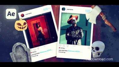 Halloween Party Slideshow Openers template preview