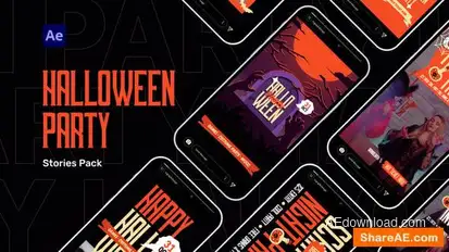 Halloween Party Stories Pack Openers template preview