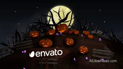 Halloween Pumpkin Lantern Farm Logo Stings template preview