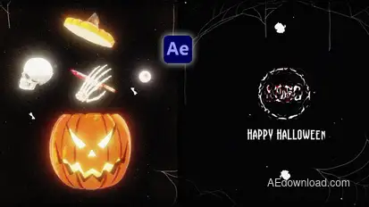 Halloween Retro Logo Logo Stings template preview