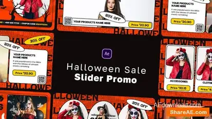 Halloween Sale Slider Promo Openers template preview