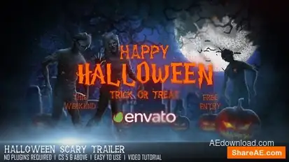Halloween Scary Trailer Openers template preview