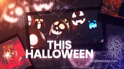 Halloween Slideshow Video Displays template preview