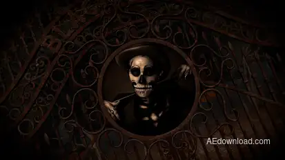 Halloween Slideshow in an Old Abandoned Mansion Video Displays template preview