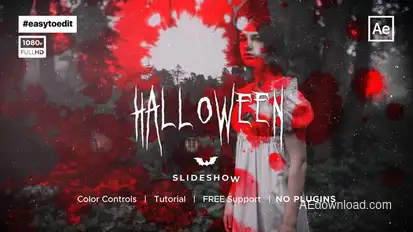 Halloween Slideshow Template Video Displays template preview