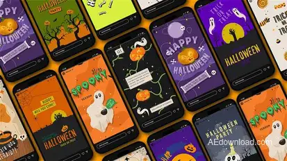 Halloween Stories Bundle Elements template preview