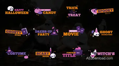 Halloween Titles Titles template preview