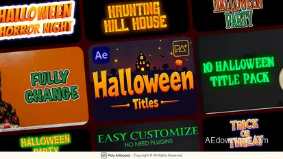 Halloween Titles For After Effects Titles template preview