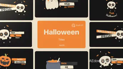 Halloween Titles Vol. 02 Titles template preview