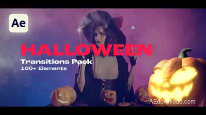 Halloween Transitions Elements template preview