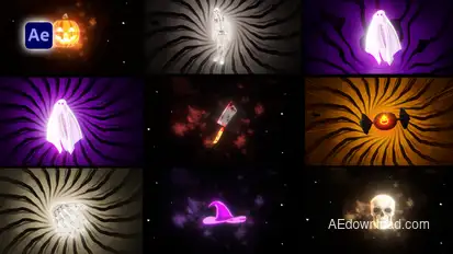 Halloween Transitions Pack Elements template preview