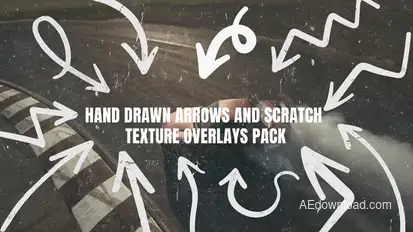 Hand Drawn Arrows and Scratch Overlays Pack Elements template preview