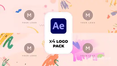 Hand Drawn Brush Logo Pack Logo Stings template preview