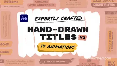 Hand Drawn Brush Titles Titles template preview