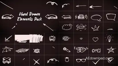 Hand Drawn Elements Pack Elements template preview